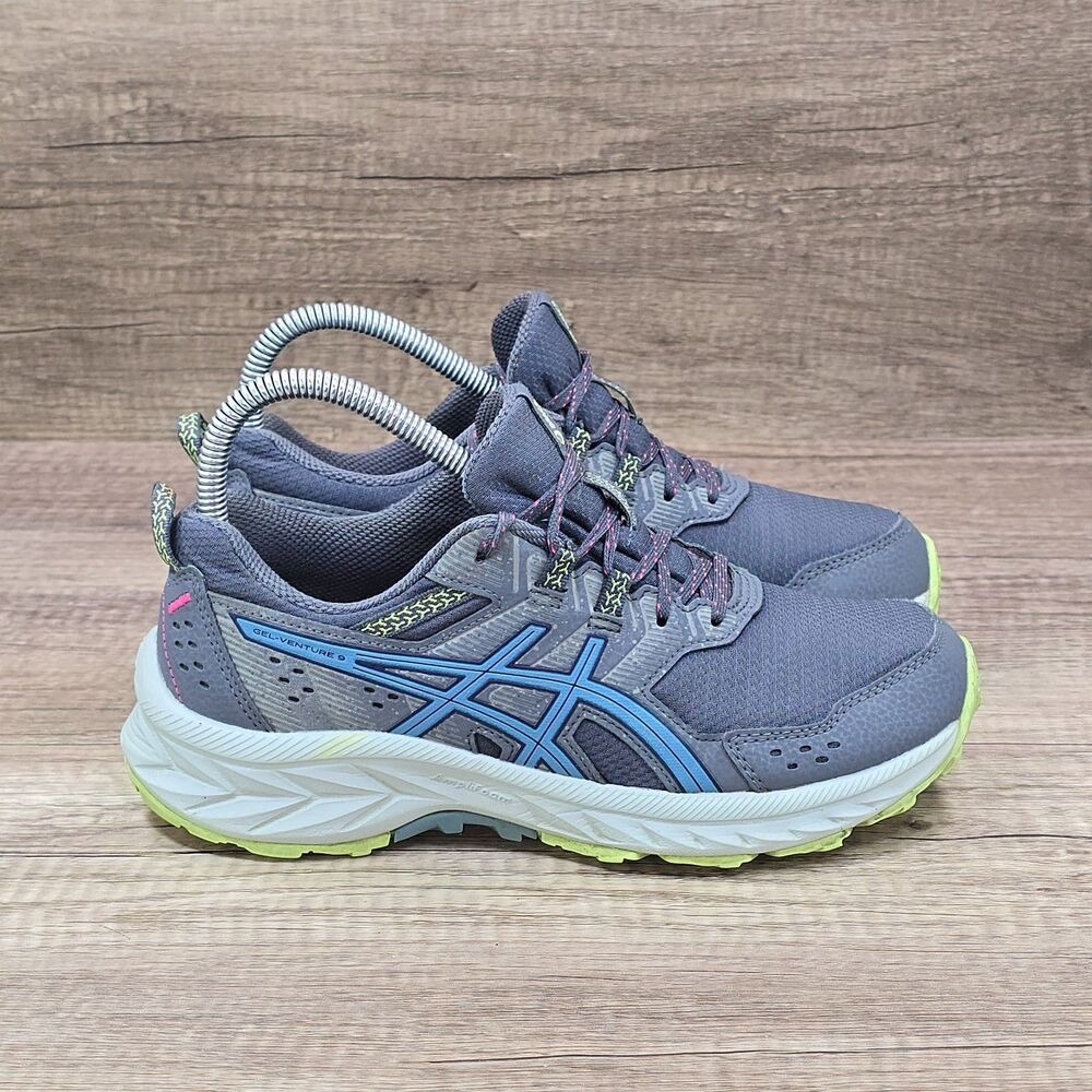 Asics Gel-Venture 9 Women's Size 6.5 Gray Blue Trail Running Shoes (1012B313)